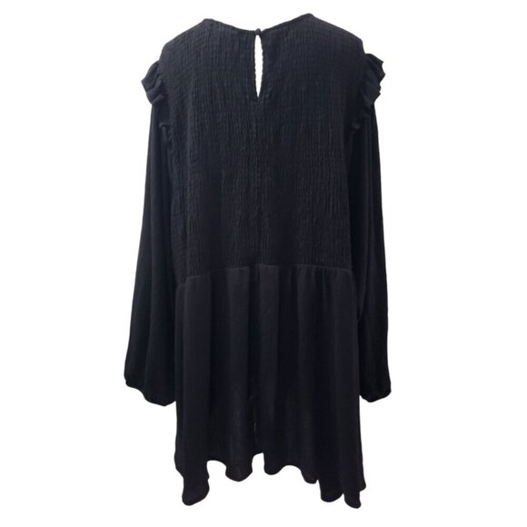 Torrid Womens Scoop Neck Long Sleeve Black Dress 6 - Picture 3 of 5